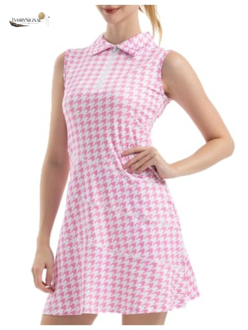 Women's Sleeveless Golf Tennis Dress with Built-in Shorts UPF 50+